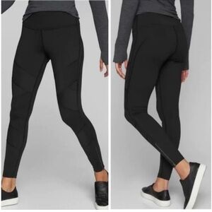 Athleta Sophia Street Moto High Rise Ankle Zip Leggings Black Women’s size XS